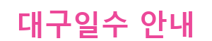 대구일수 안내 로고